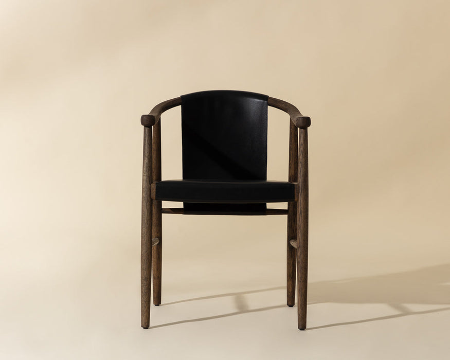 Aran Dining Armchair - Onyx Leather