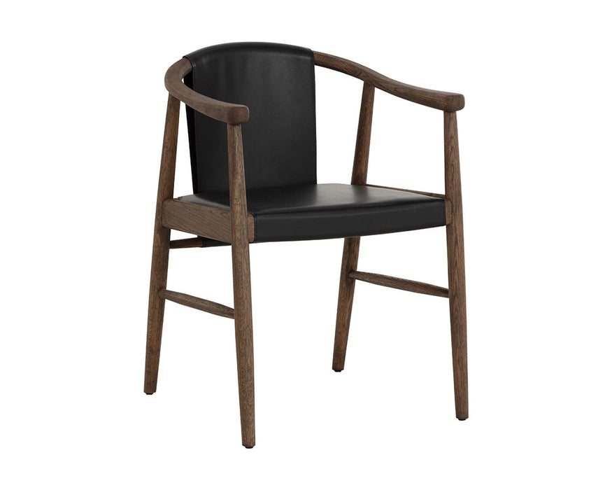 Aran Dining Armchair - Onyx Leather