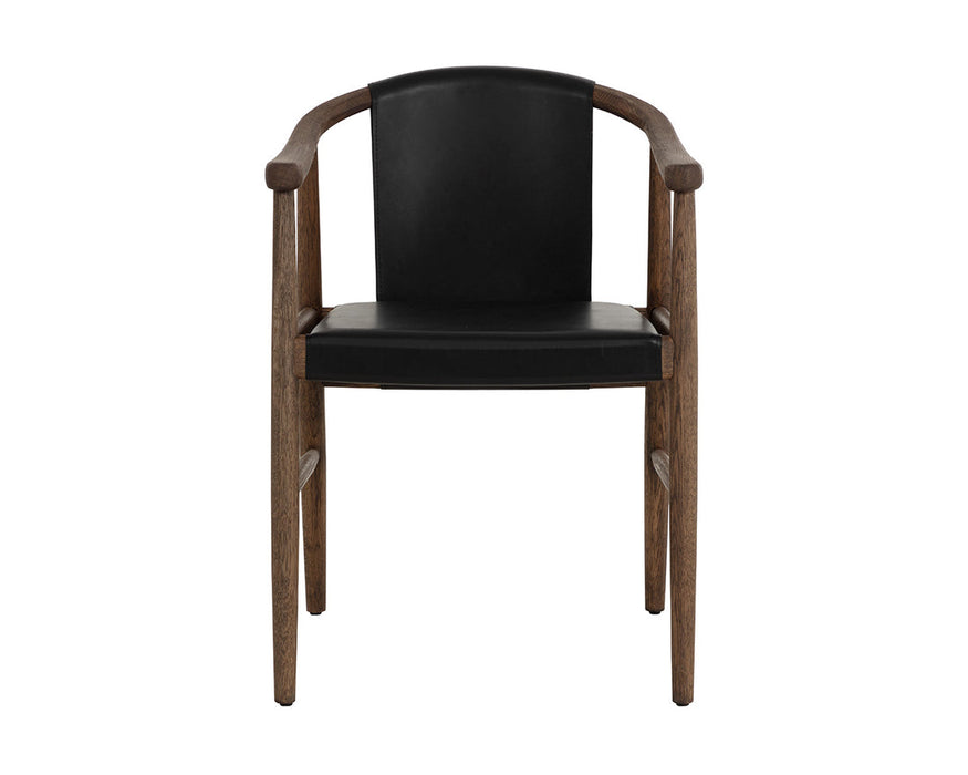 Aran Dining Armchair - Onyx Leather