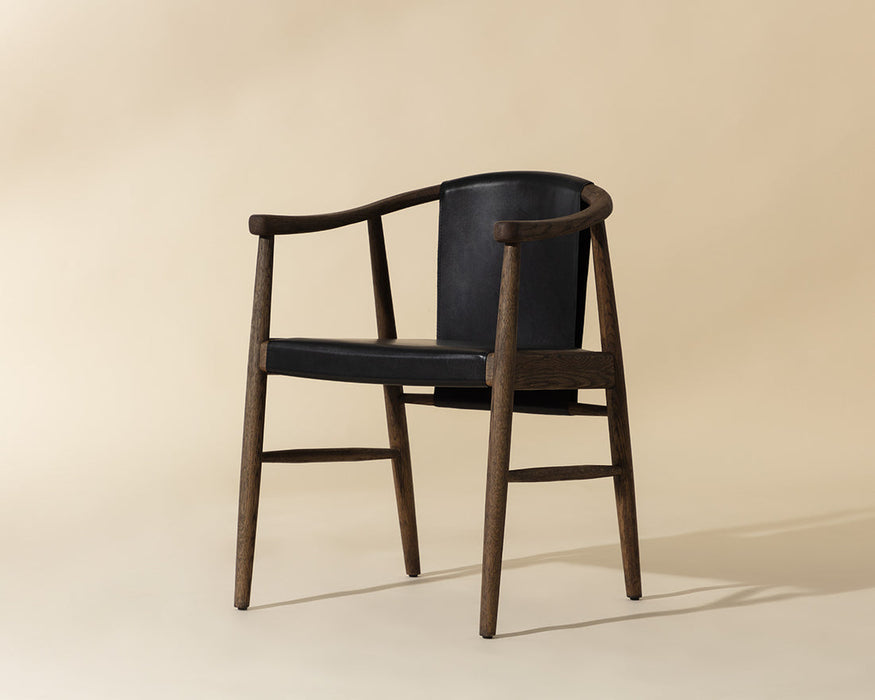 Aran Dining Armchair - Onyx Leather