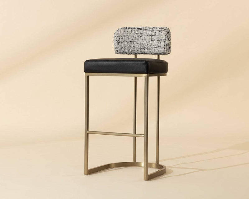 LARISSA COUNTER STOOL - BRAVO BLACK / HALTON BIRCH