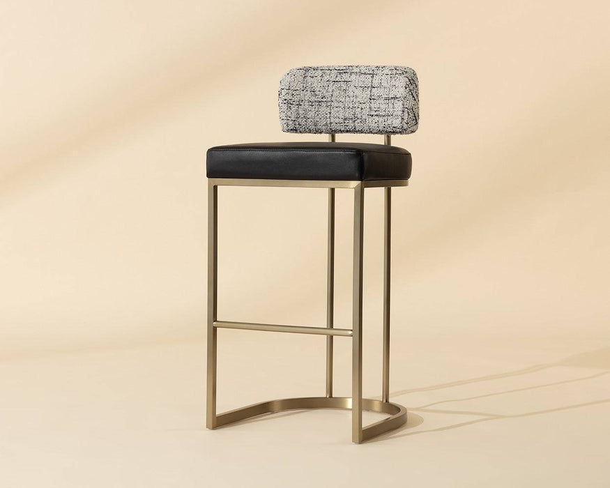 LARISSA COUNTER STOOL - BRAVO BLACK / HALTON BIRCH