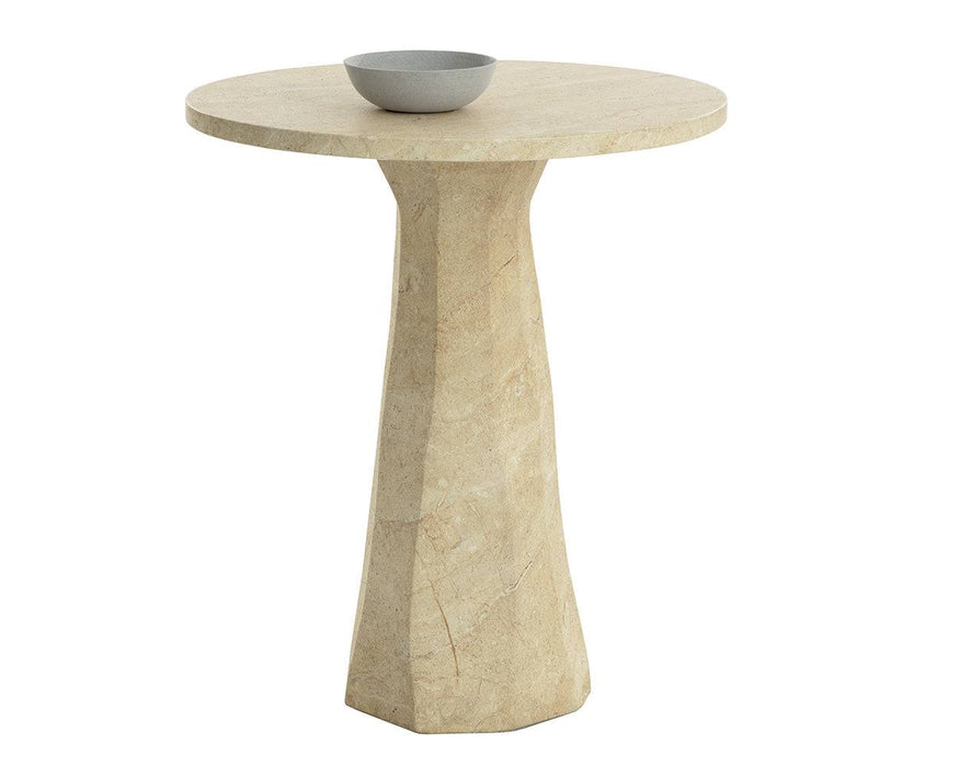 Kliff Bar Table - Travertine Look - 34"