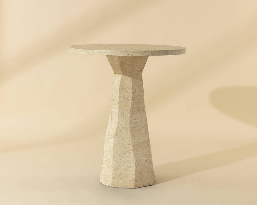 Kliff Bistro Table - Travertine Look - 34"