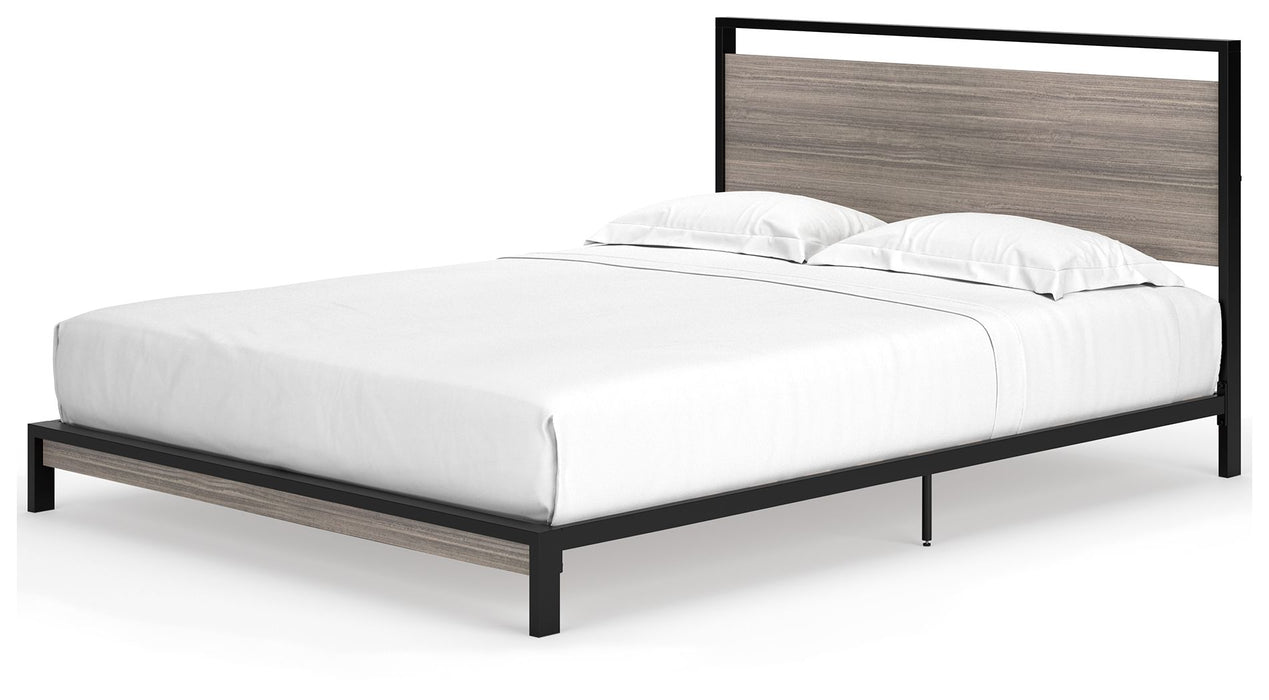 Dontally Gray / Black Platform Bed - King