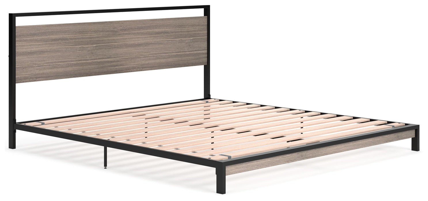 Dontally Gray / Black Platform Bed - King