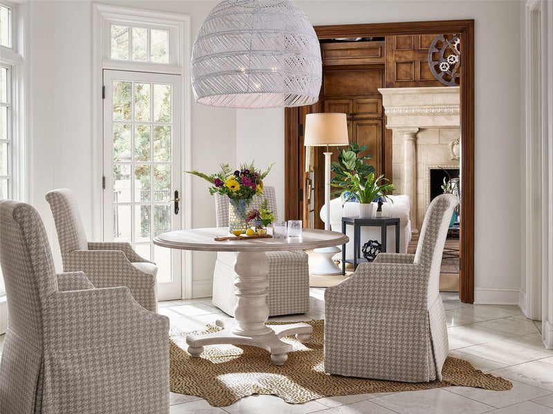 Past Forward Ansen Round Dining Table Pearl Silver