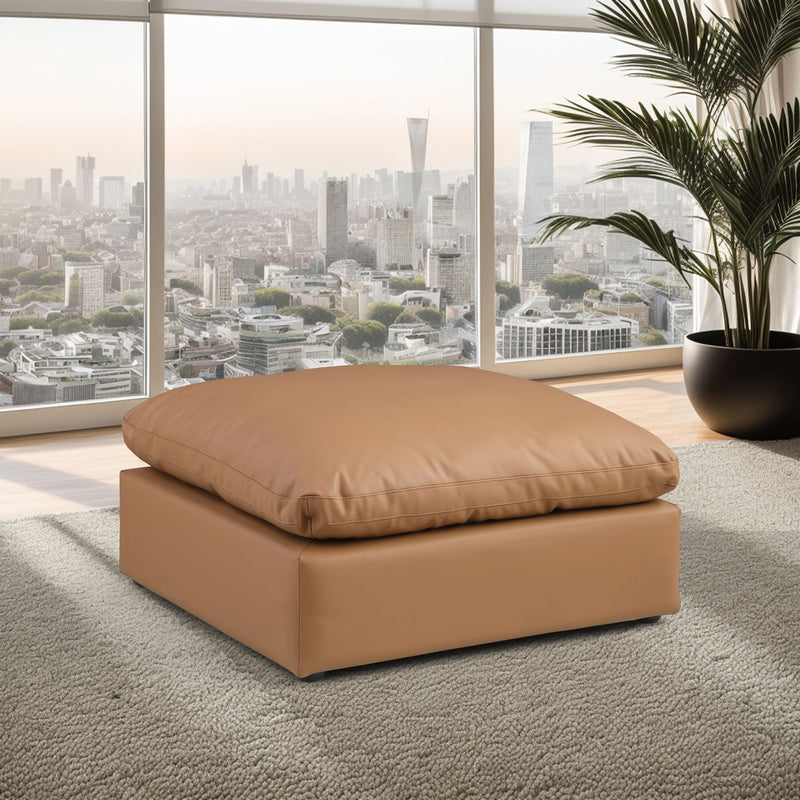 Comfy - Faux Leather Ottoman