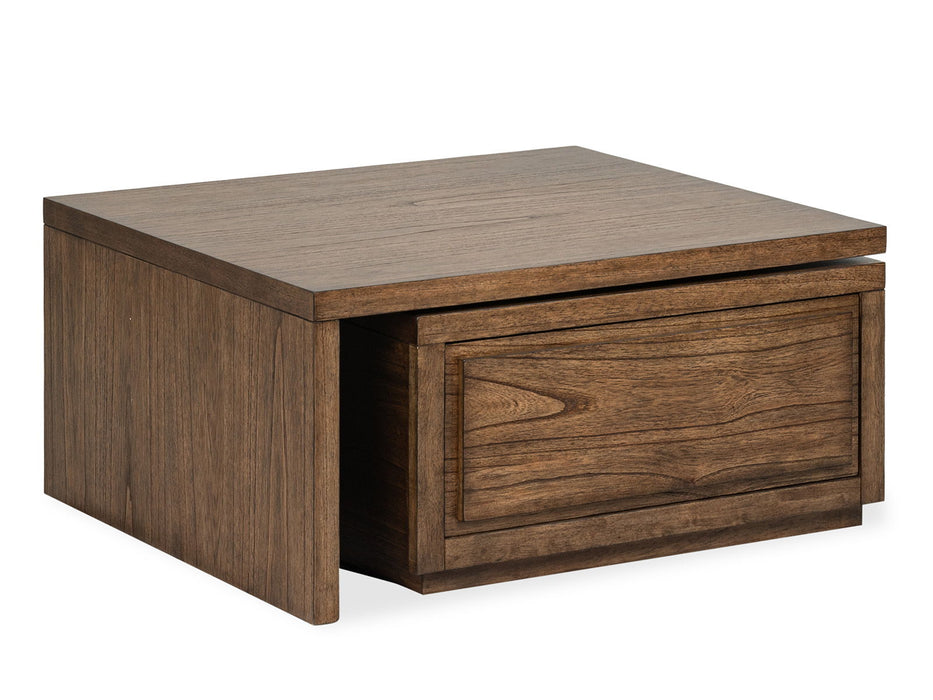 Newton - Rectangular Cocktail Table With Casters - Cinnamon