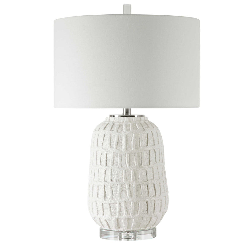 Caelina - Textured Table Lamp - White