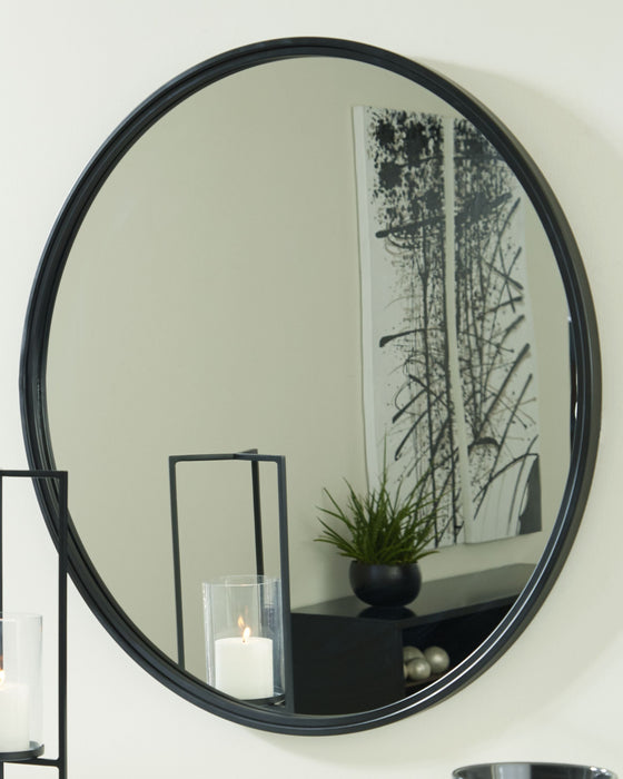 Brocky Black Oval Accent Mirror