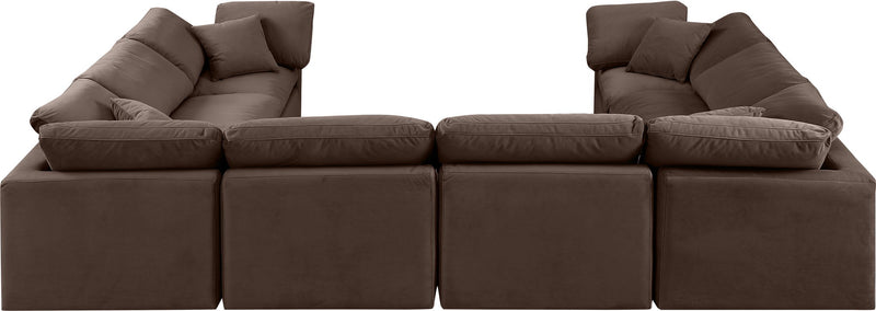 Indulge - Velvet 8 Piece Modular Sectional