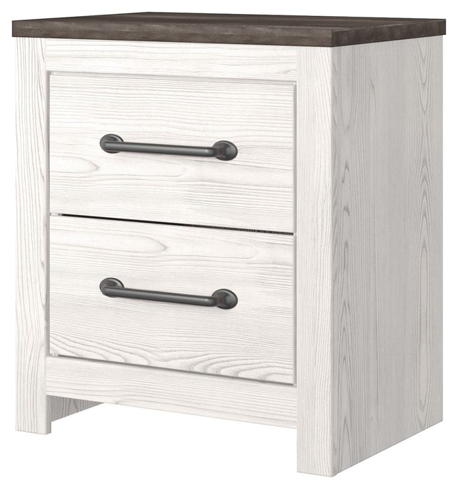 Gerridan - Two Drawer Night Stand - White / Gray