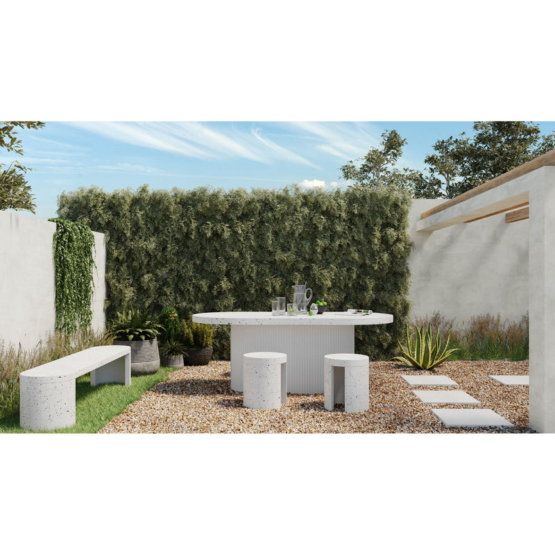 Lyon - Outdoor Cement Dining Table - Light Gray