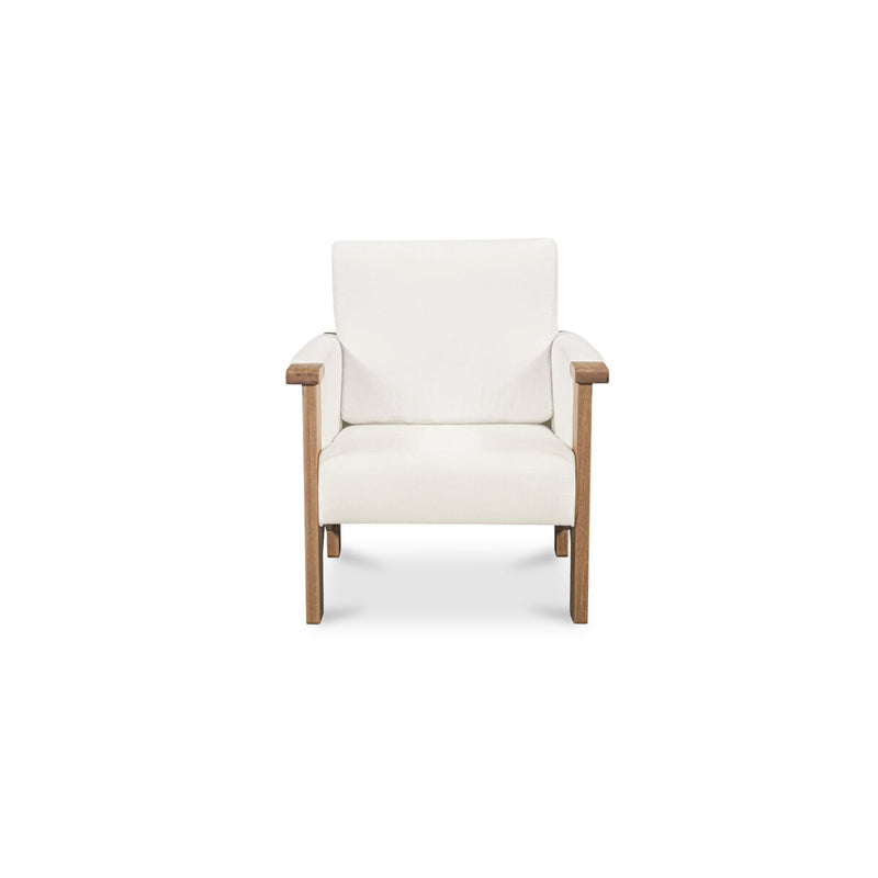 Bauer - Accent Chair - Cream / White / Light Brown