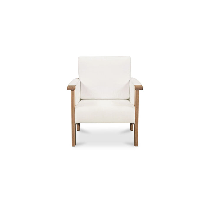 Bauer - Accent Chair - Cream / White / Light Brown