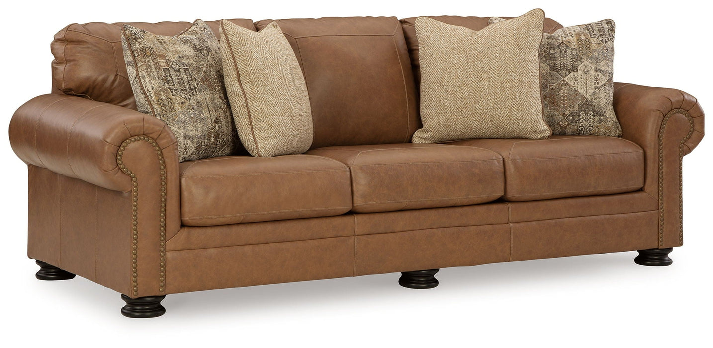 Carianna Leather Queen Sofa Sleeper - Caramel