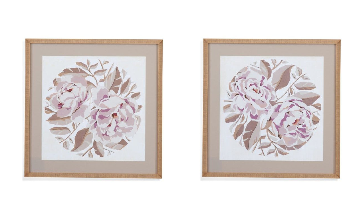 Eye Of Peony II Framed Print - Beige