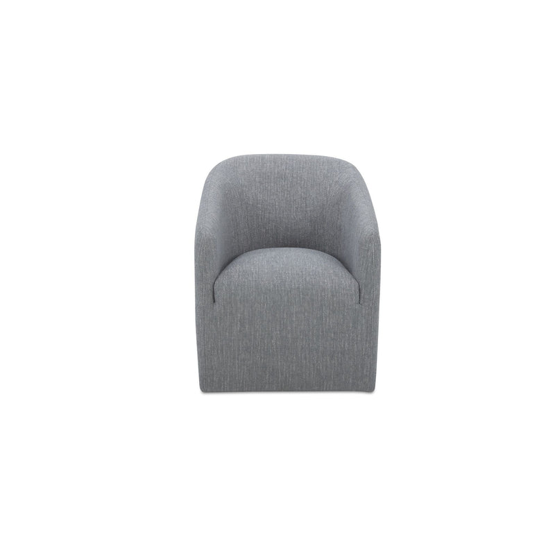 Sandy - Fabric Rolling Dining Chair - Gray