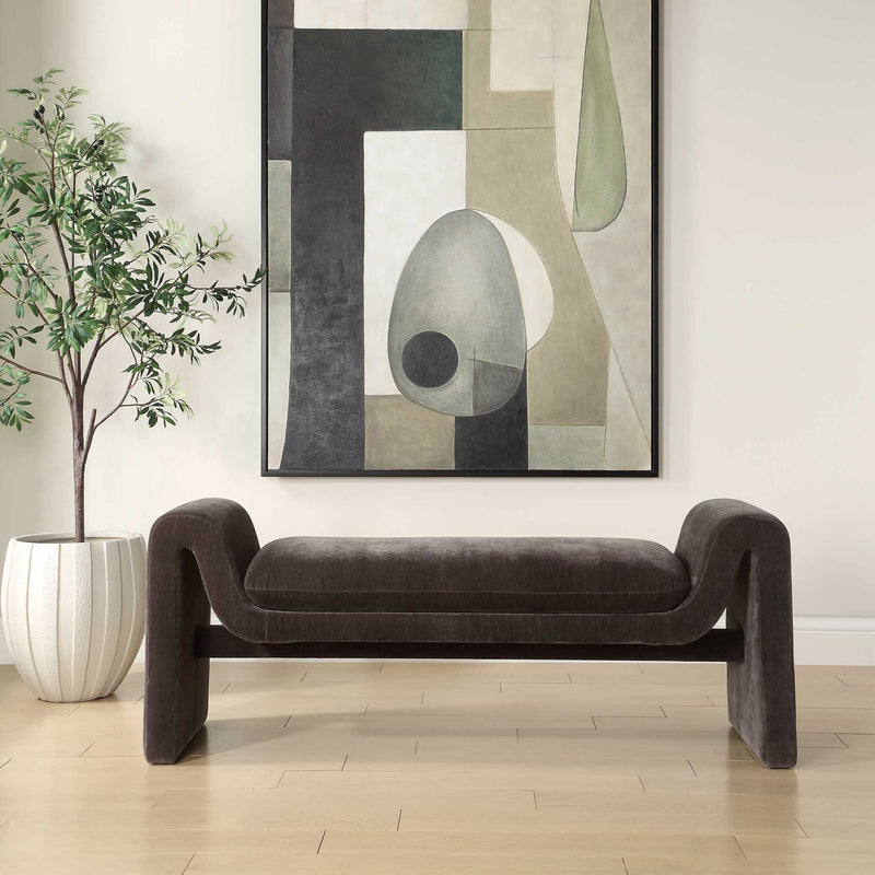 Manson - Modern Bench - Charcoal