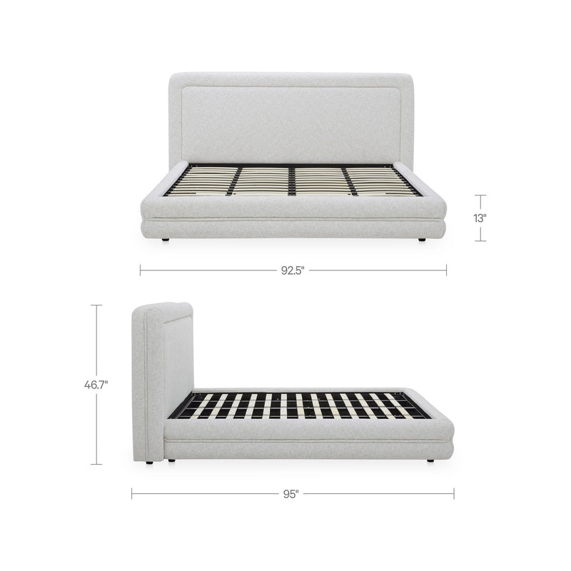 Tory - King Bed - Pebble