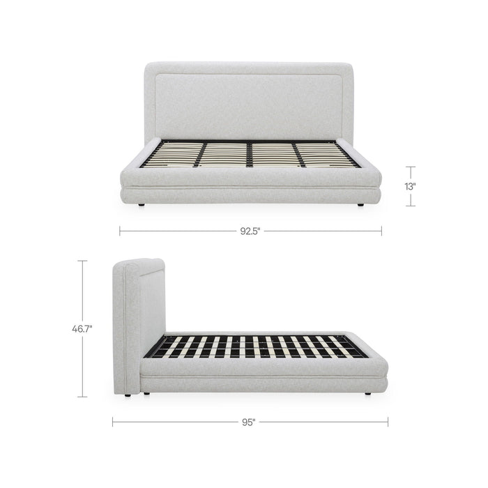 Tory - King Bed - Pebble