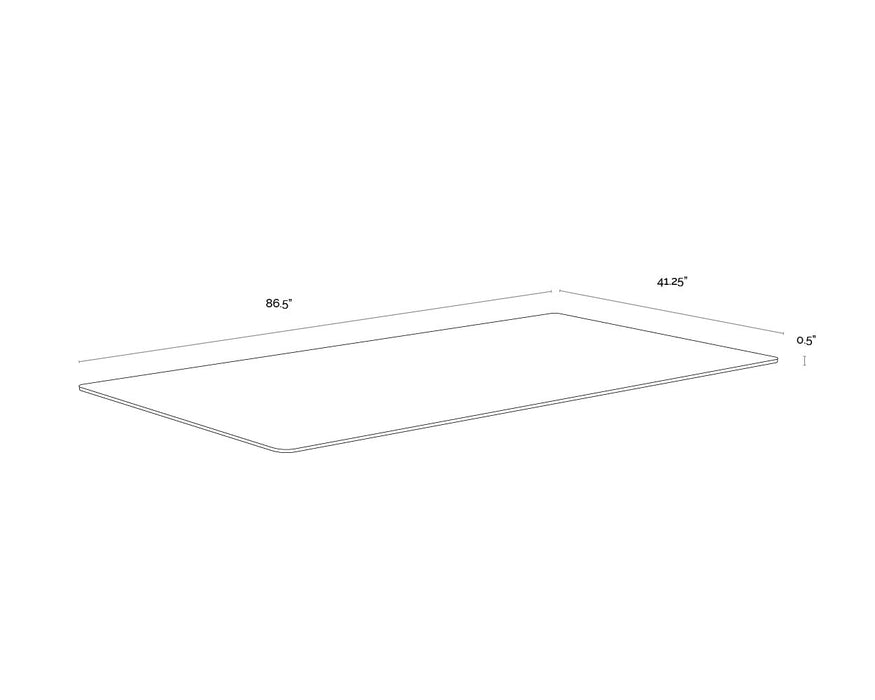 Glass Dining Table Top - Rectangular