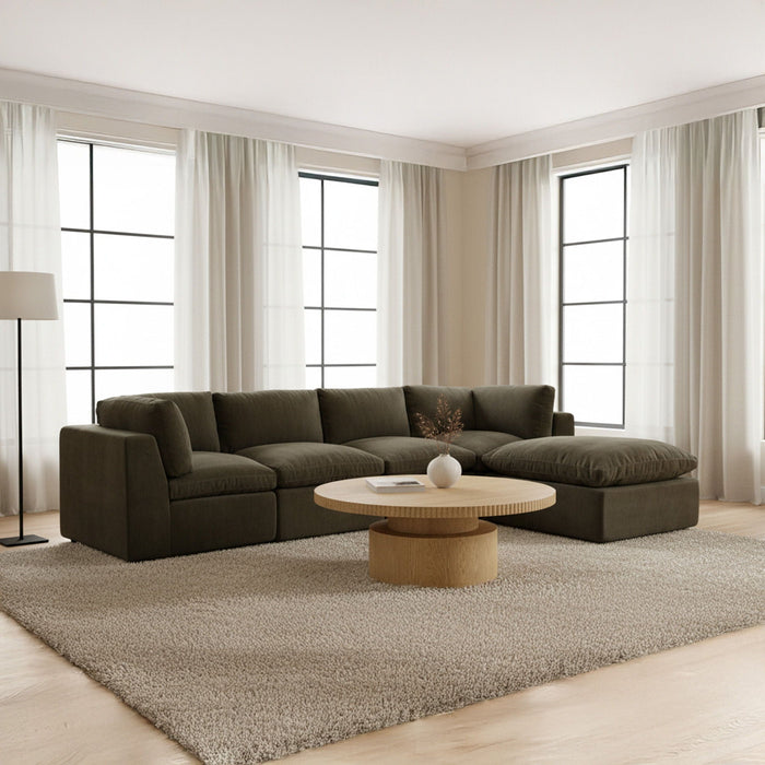 Cates - Corner Chair - Dark Green