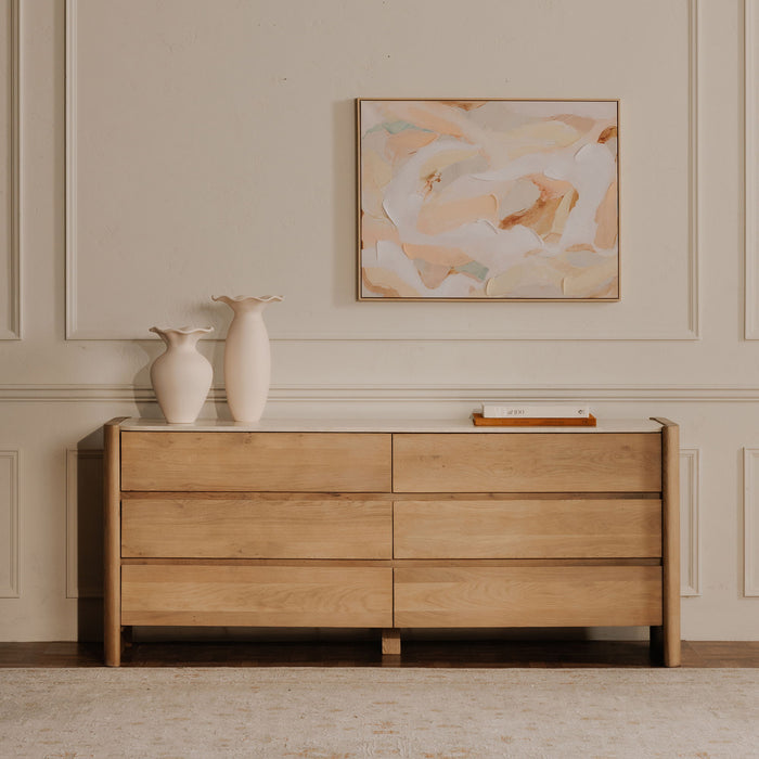 Lane - 6 Drawer Dresser - Natural