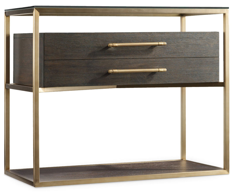 Curata - 1-Drawer Nightstand - Dark Brown