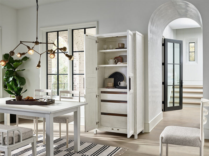 Modern Farmhouse Morgan Utility Cabinet Pearl Silver