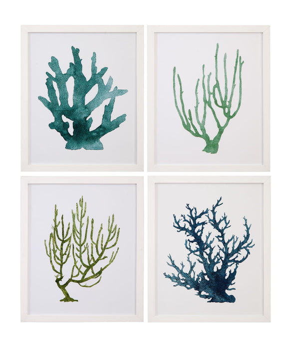 Coral Souvenirs IV Framed Print - Blue