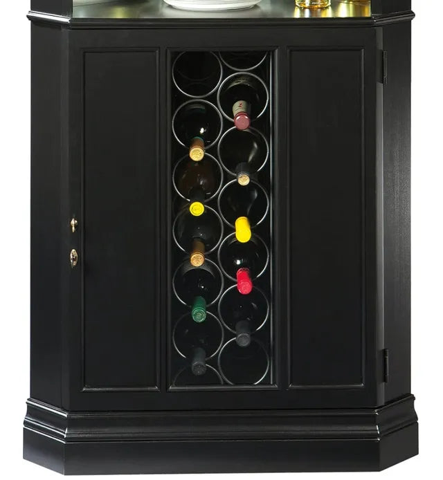 Piedmont VII Black Corner Wine & Bar Cabinetby Howard Miller