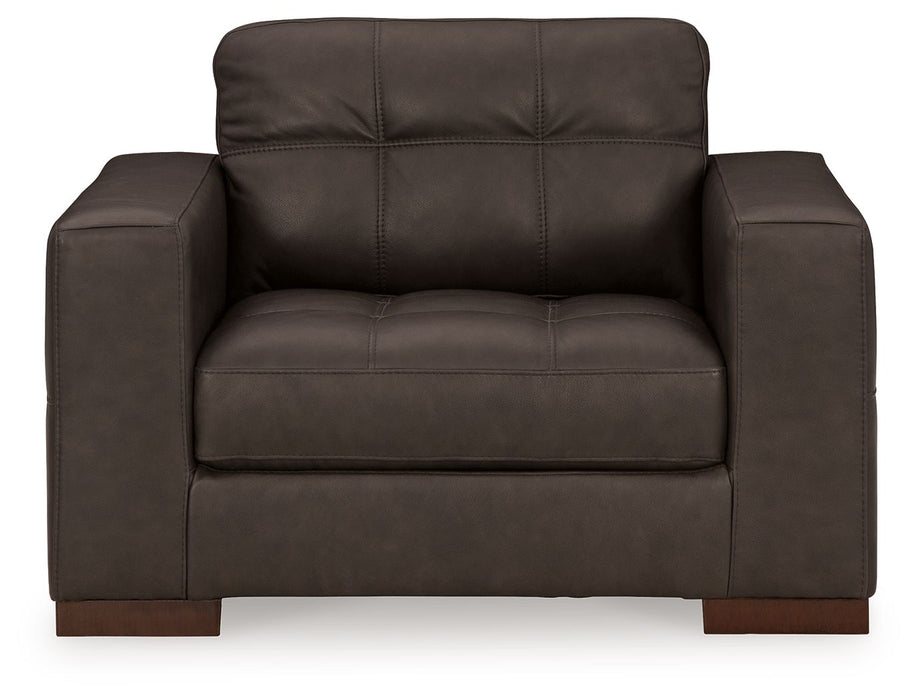 Luigi - Chair And A Half - Leather Match - Thunder