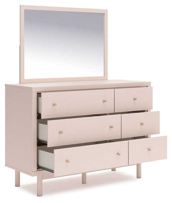 Wistenpine - Dresser And Mirror - Blush