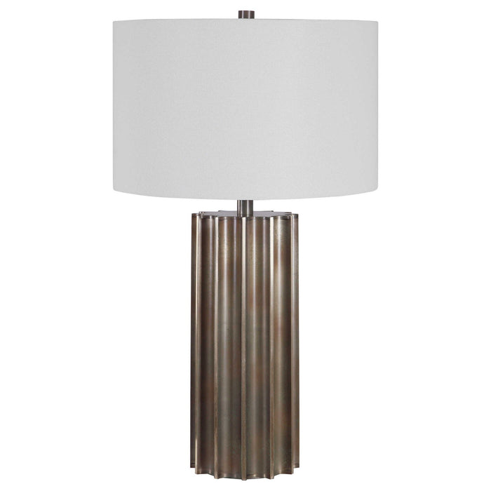 Khalio - Gun Metal Table Lamp - Dark Brown