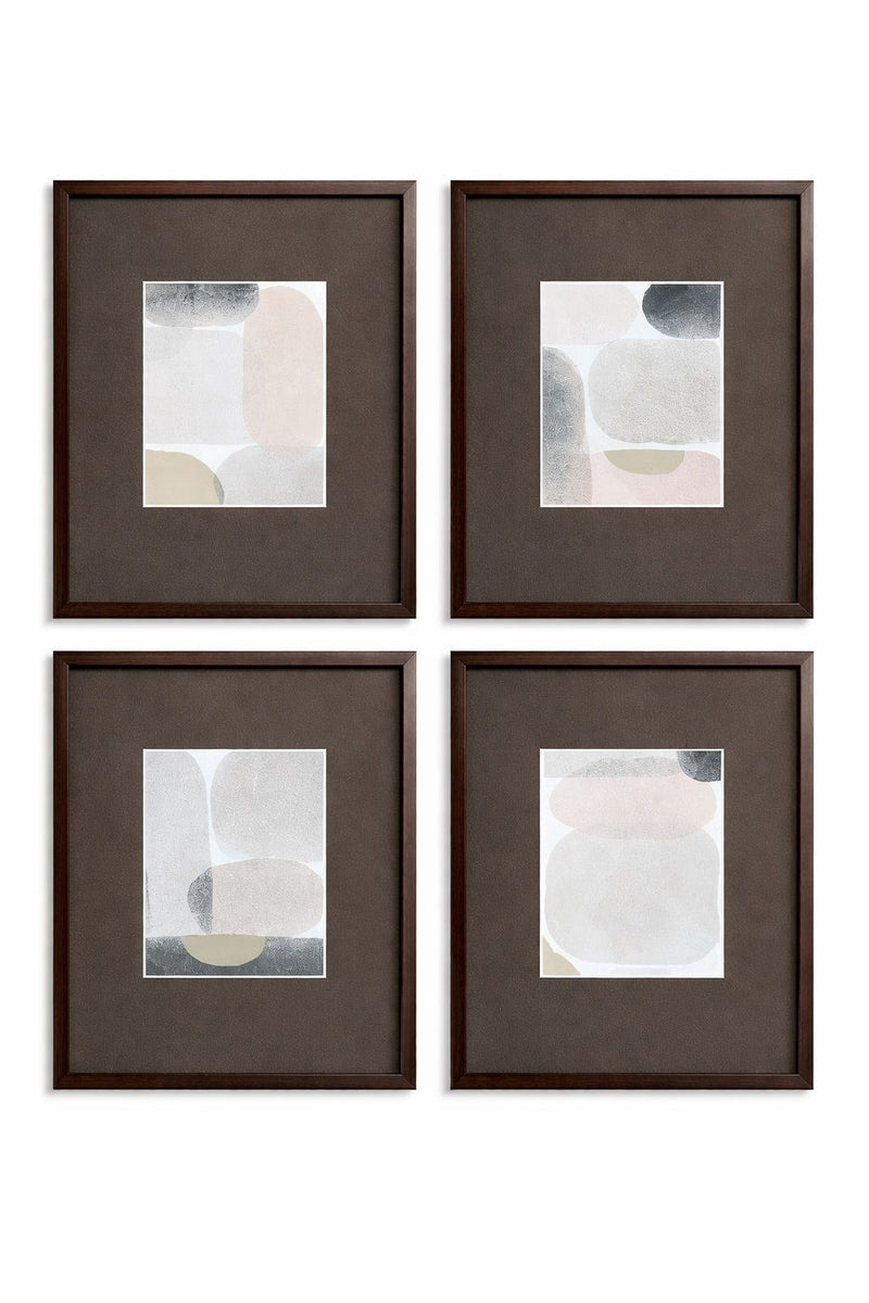 Stone Secrets Framed Print s/4 - Brown