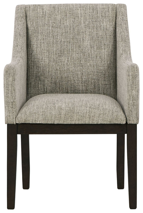 Burkhaus Dark Brown Dining Uph Arm Chair (Set of 2)