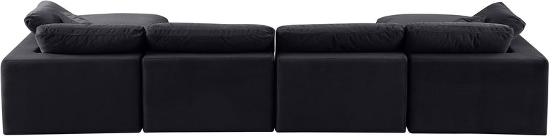 Comfy - 6 Piece Velvet Modular Double Chaise Sectional