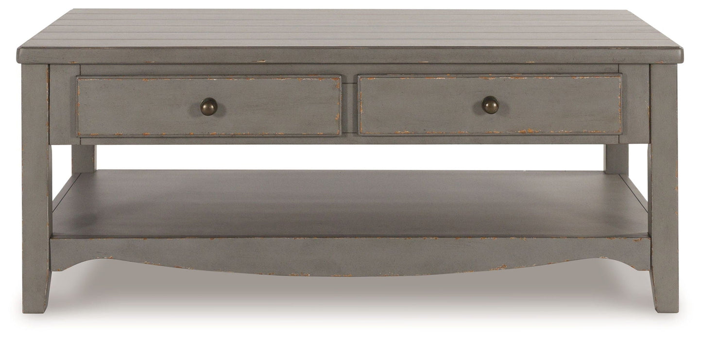 Charina - Rectangular Cocktail Table - Antique Gray
