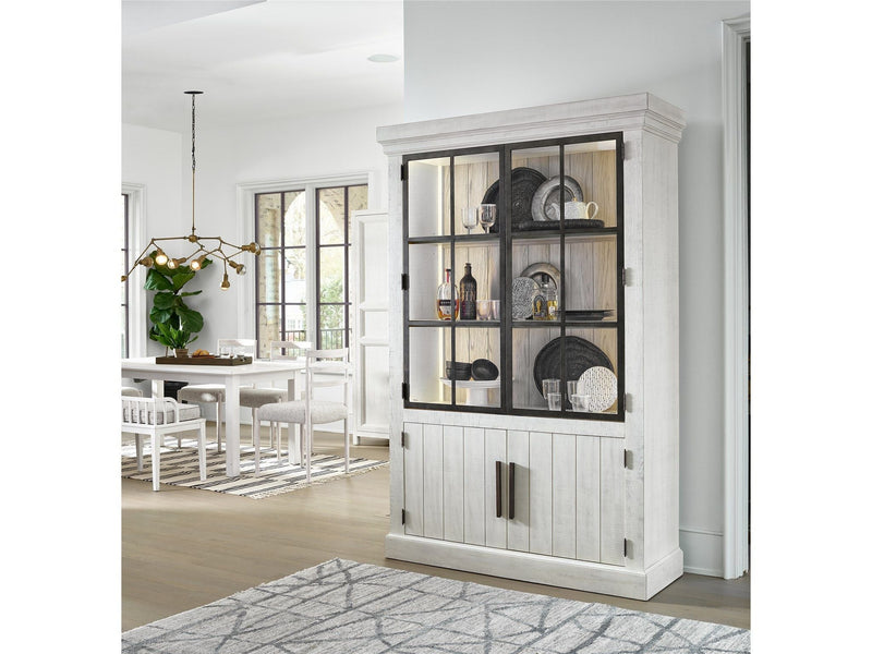 Modern Farmhouse Huntley Display Cabinet Pearl Silver