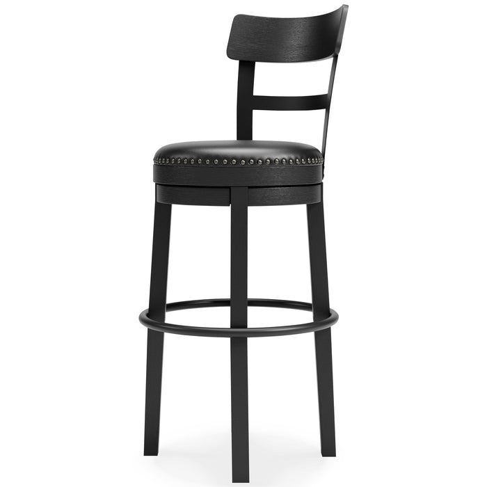 Valebeck Tall upholstered Swivel Barstool 1/CN