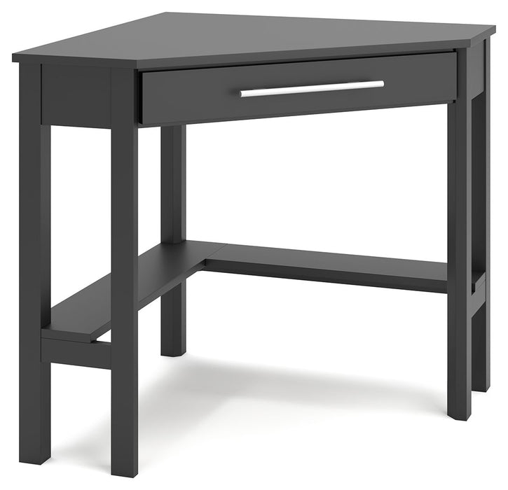 Otaska Black Corner Desk, Bookcase