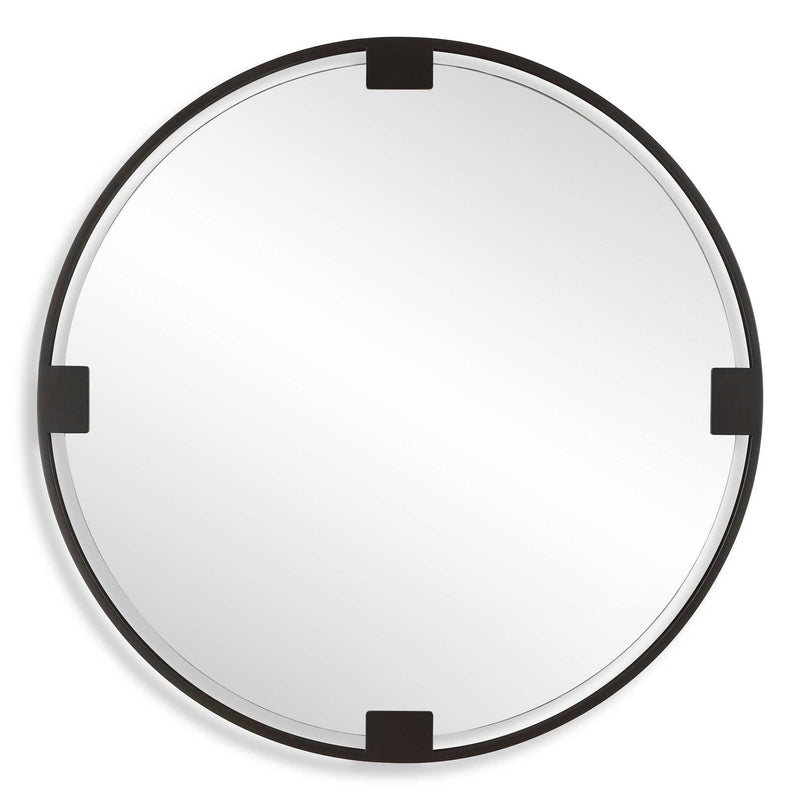 Cornelia - Black Round Mirror