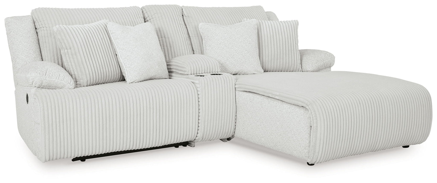Top Tier - 3-Piece Reclining Sectional Sofa With Raf Chaise - Fabric - Alloy