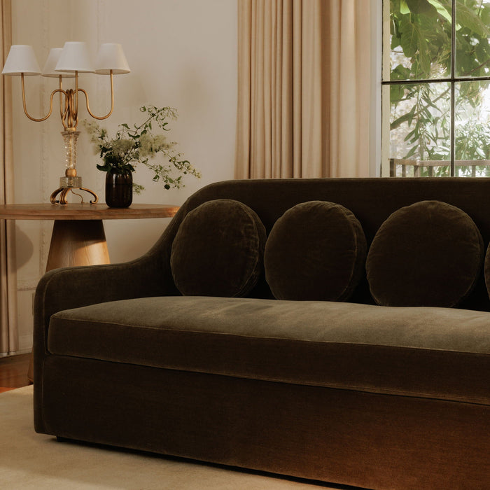 Rialto - Faux Mohair Sofa - Deep Green