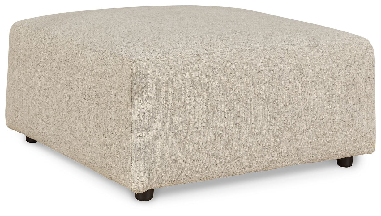 Edenfield Oversized Accent Ottoman - Linen