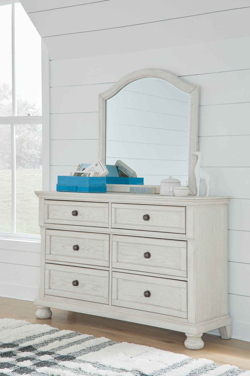 Robbinsdale - Dresser, Mirror - Youth - Antique White