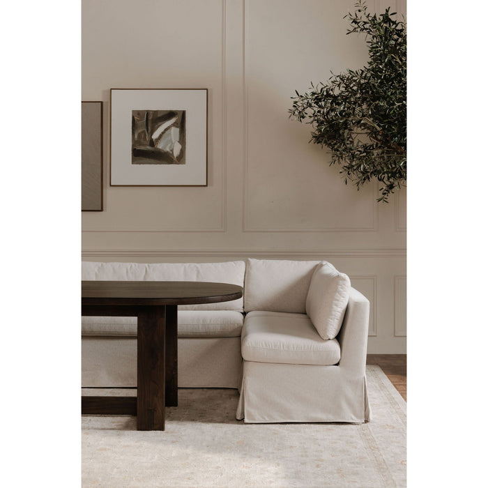 Fable - 3 Piece Slipcover Dining Banquette L-Shape - Beige