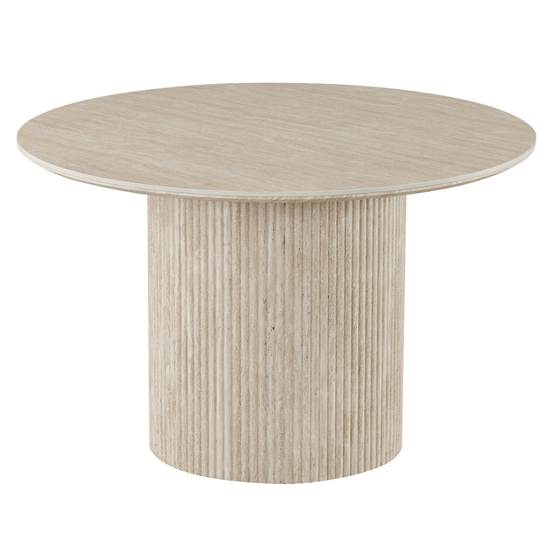 Thalia 47" Round Dining Table Ivory